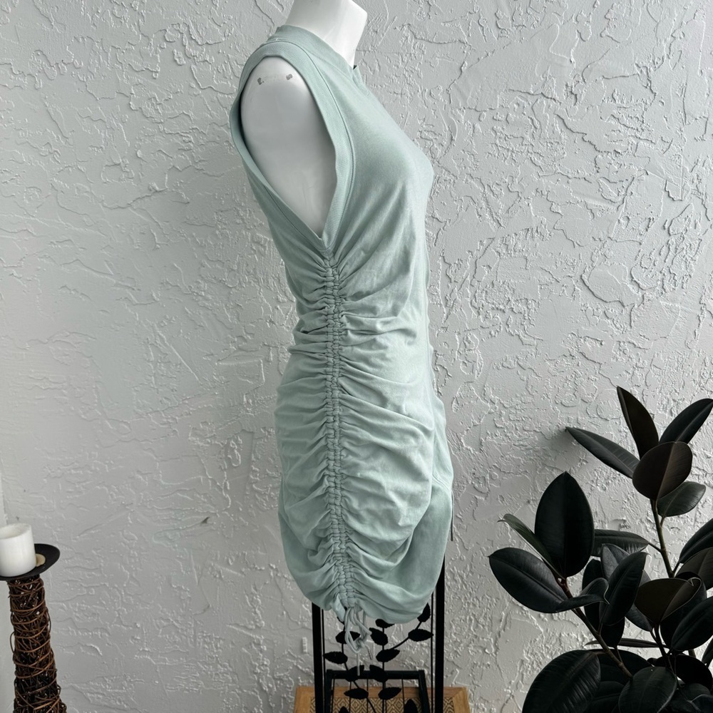 Alexander Wang T Light Green Ruche Drawstring Sides Dress, size Large - Picture 10 of 14